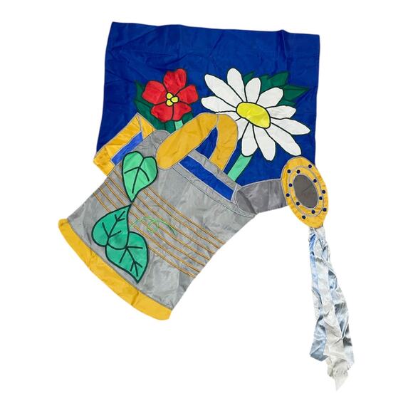 37" Evergreen Enterprises Garden Flag Watering Can Daisy Flowers Spring Floral - Picture 3 of 5